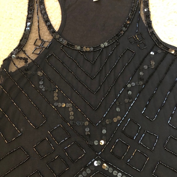 Passport Sequins Sheer Front top - size S - Picture 7 of 7